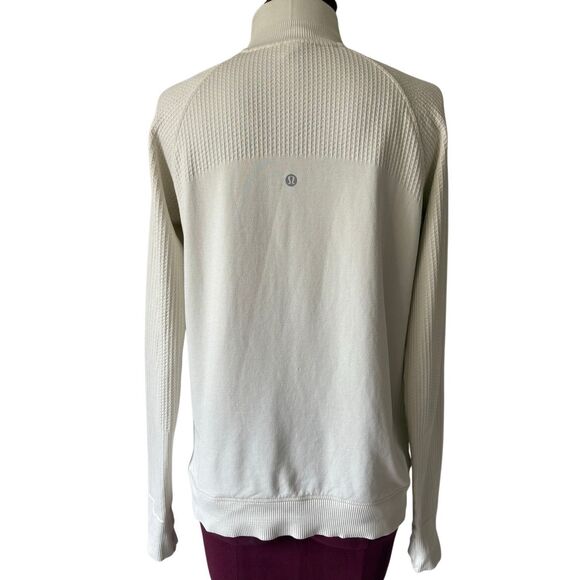 Lululemon Engineered Warmth Half-Zip Jacket size 8 Cream Pullover Athletic - Picture 3 of 13